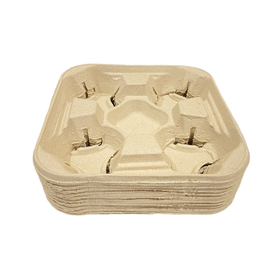 CT300, 4 Cup Carrying Tray (300 PC) Eco-Craze