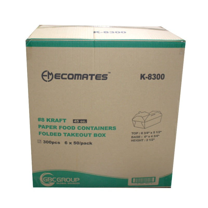 EcoMates K-8300 Food Container #8, 300 CT
