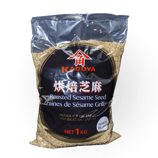 Kadoya Roasted White Sesame Seeds, Case (12 x 1KG)