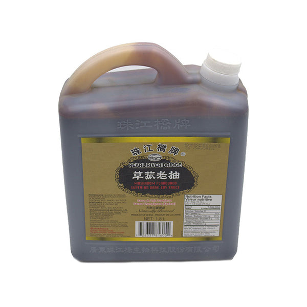 PRB Mushroom Flavoured Superior Dark Soy Sauce, Case (12x1.8 L)