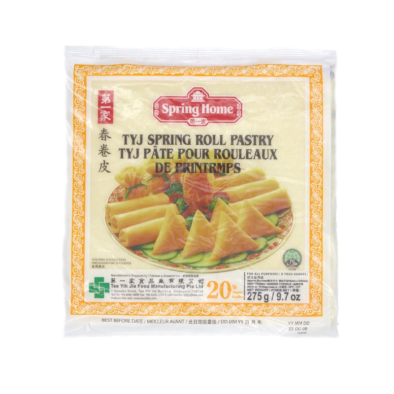 TYJ Spring Home 8.5" Spring Roll Pastry, 40 x 20 Sheets