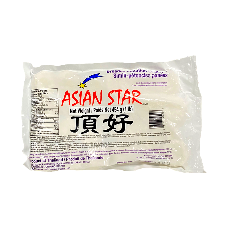 Asian Star Breaded Scallop, Case (30x454g)