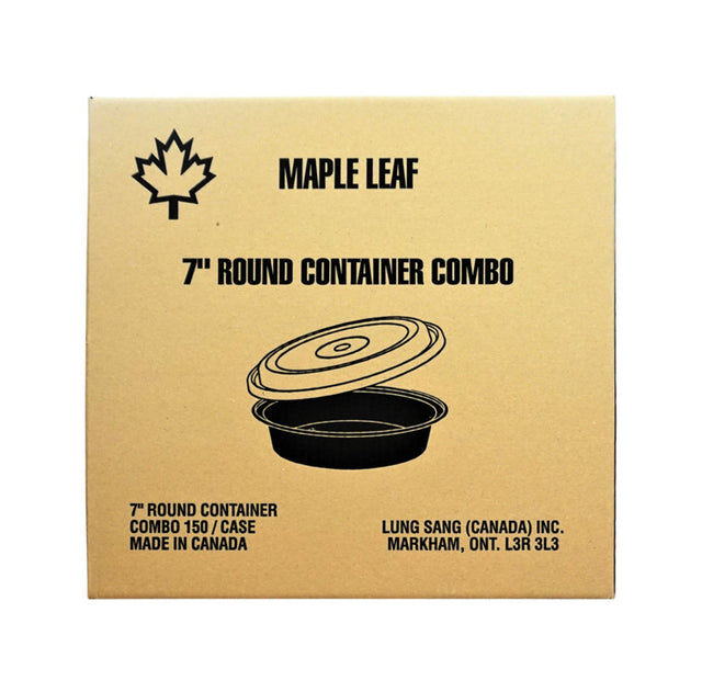 Maple Leaf 7" Maple Leaf BLK Rnd Combo (150 Sets)