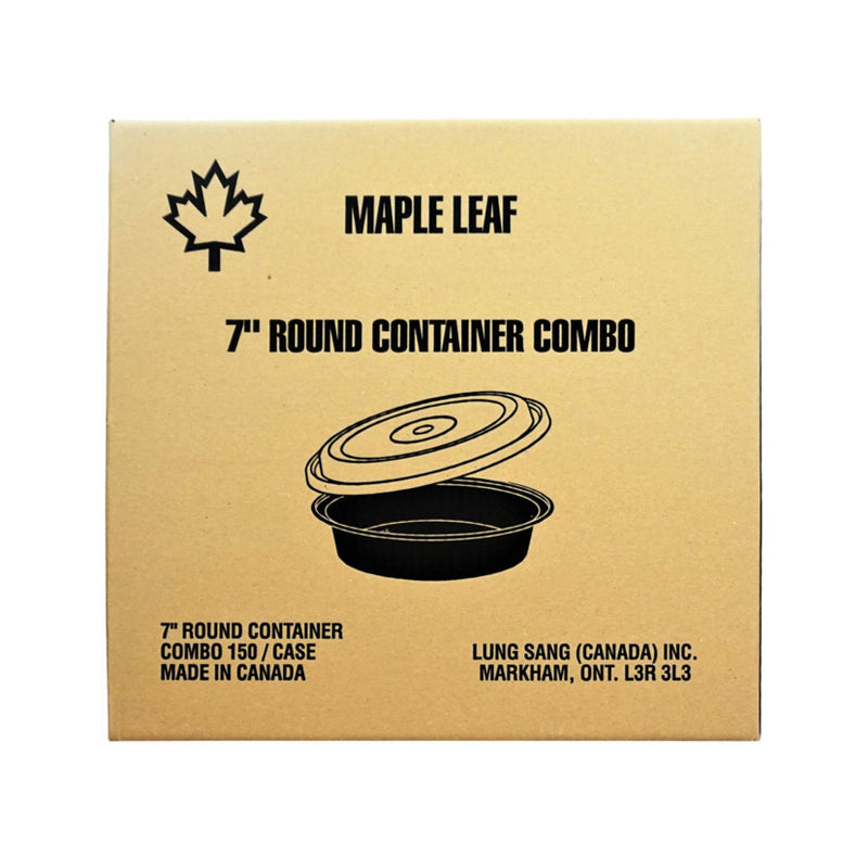 Maple Leaf 7" Maple Leaf Black Round Combo, Case (150 SETS)