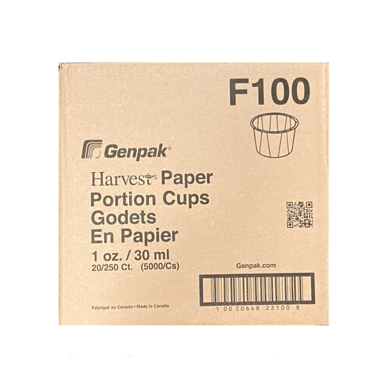 Genpak F100 1oz Paper Portion Cup, Case (5000's)