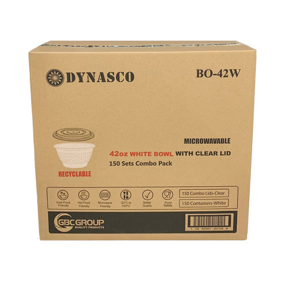 Dynasco BO-42W White Bowl Combo, Case (150 SETS)
