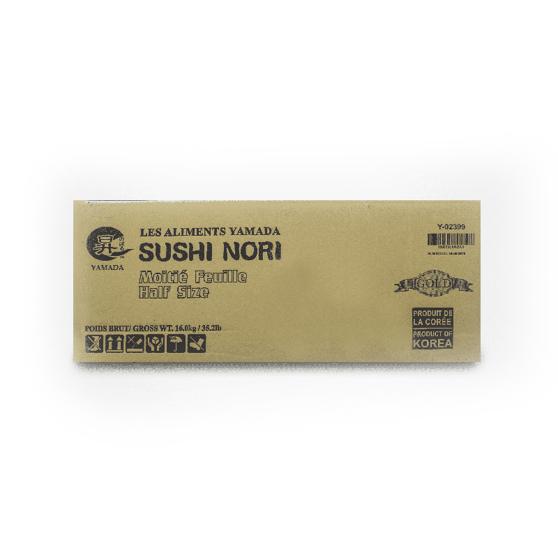Yamada Korea Sushi Nori Half Sheet, Case (40 x 200 Sheets)